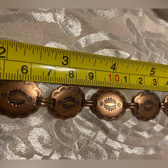 MAKE AN OFFER 🍒 Vintage Copper Concha Panel Bracelet #9197 - Picture 11 of 11